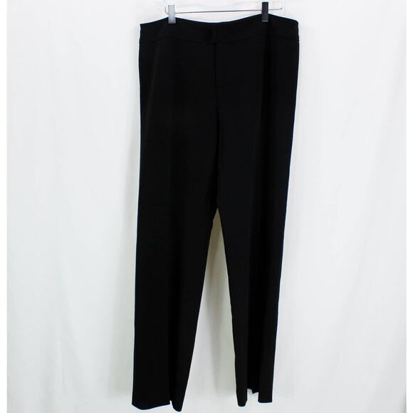 PHILLIPE ADEC Black Straight Leg Button Closure Dress Pants - Picture 1 of 9